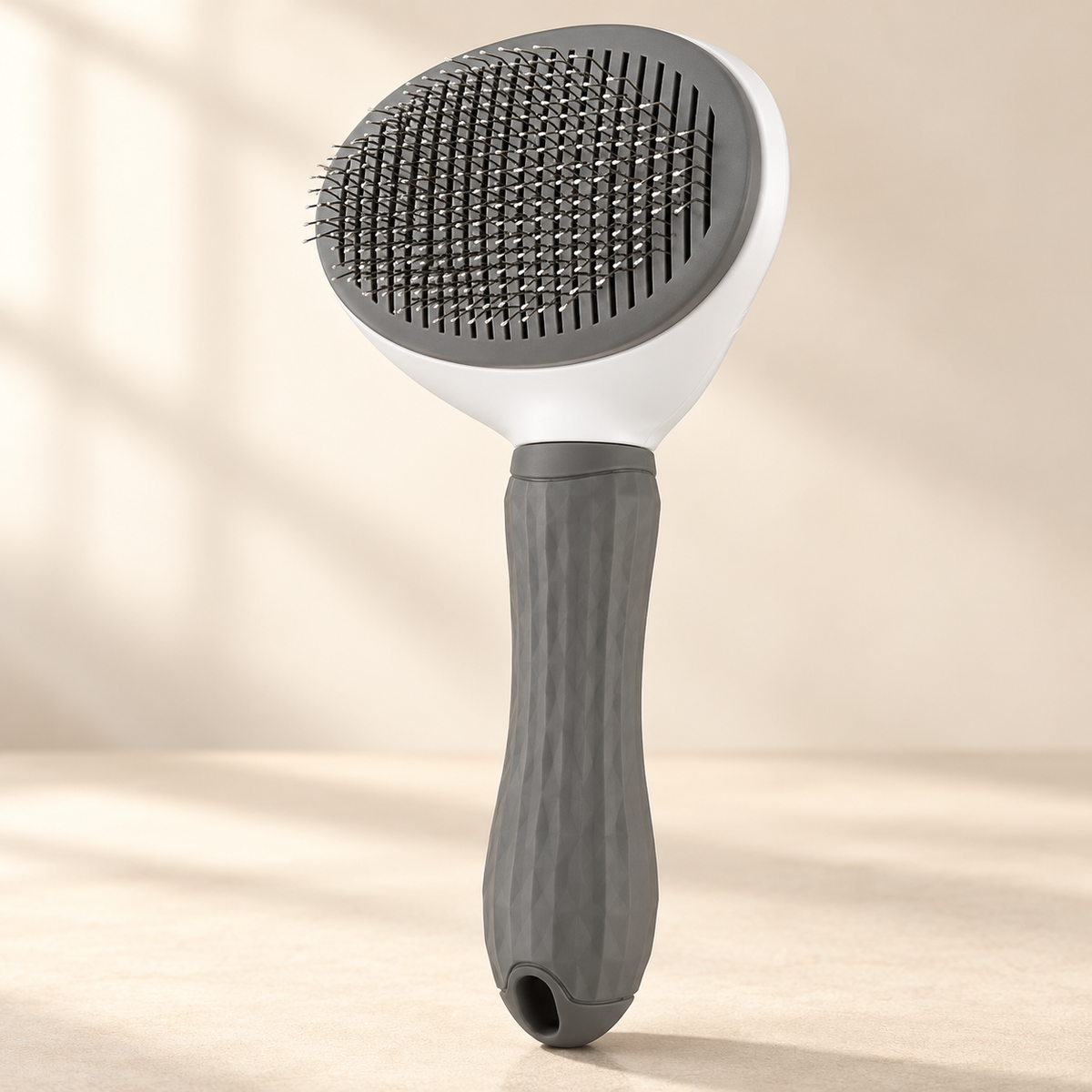 Brosse de toilettage avec bouton de nettoyage — studio