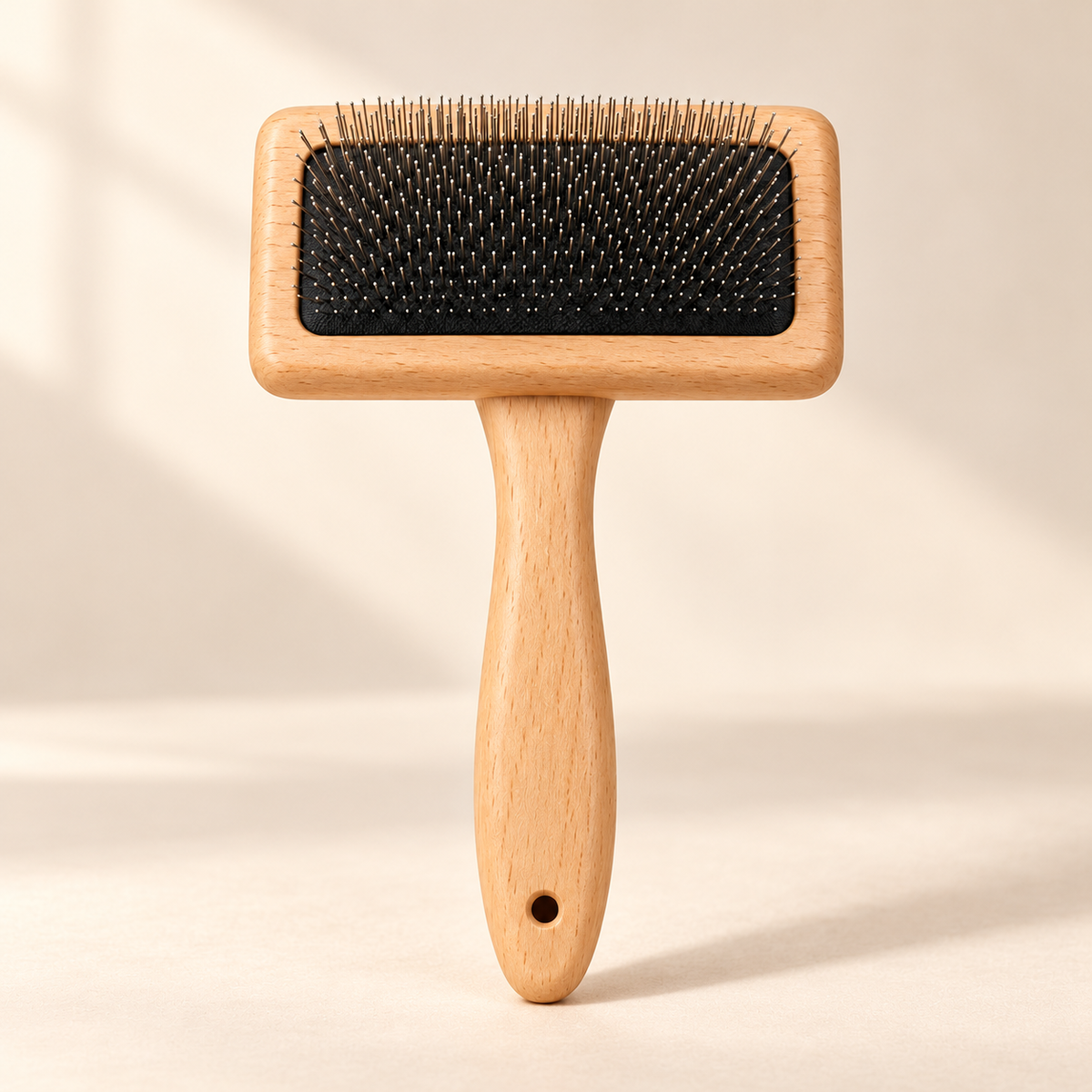 Brosse de toilettage en bois pour chien et chat — studio