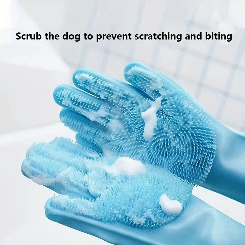 Gants de bain et de toilettage pour animal