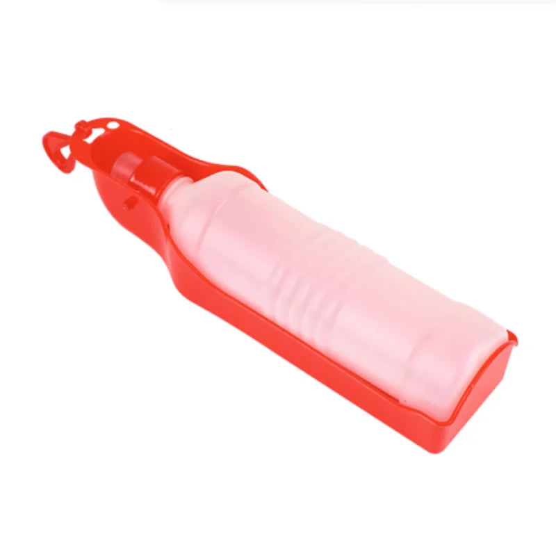 Gourde portable de promenade pour chien — Rouge, 250 ml