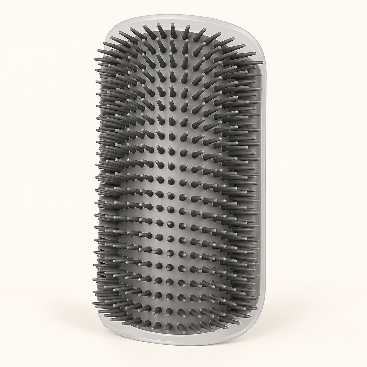 Brosse d’angle pour chat — son coin de frottement — visuel de présentation créé par IA, modèle à confirmer