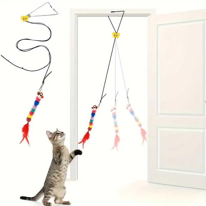 Jouet suspendu coloré pour chat